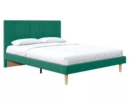 Двуспальная кровать Ника (109, 212, 120х200 см, Двуспальные, Зеленый, 132 / 172)
