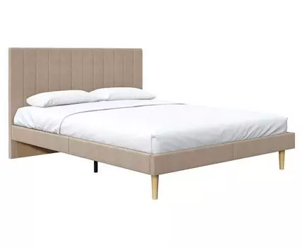 Двуспальная кровать Ника (109, 212, 120х200 см, Односпальные, Бежевый, 132 / 172)