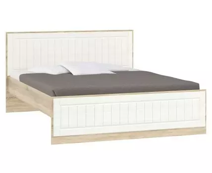 Двуспальная кровать Оливия Лайт (99.4, 205.8, Без ящиков, 180х200 см, Жесткие, Светлое дерево, 129)