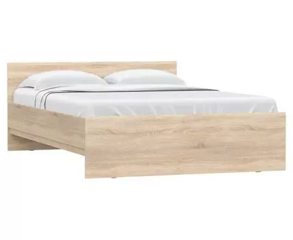 Двуспальная кровать Штерн (70, 205, 140х200 см, Жесткие, Светлое дерево, 144/164)