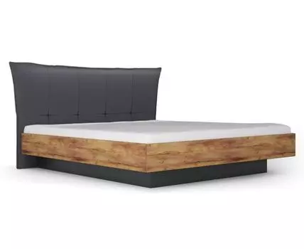 Двуспальная кровать Вега Бавария ПМ (106, 211.6, 180х200 см, Комбинированные, Серый, 165)
