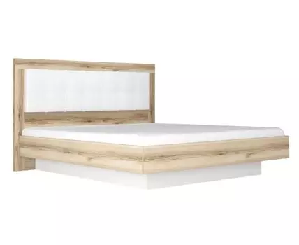 Двуспальная кровать Вега Скандинавия ПМ (80, 207, С подъемным механизмом, 160х200 см, Комбинированные, Белый, 93.8)