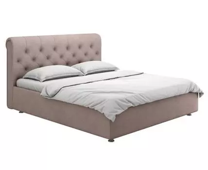 Двуспальная кровать Венеция Люкс ПМ (113, 229, 160х200 см, Мягкие, Бежевый, 157/197)