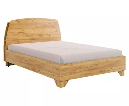 Двуспальная кровать Виктория (102, 219, 140х200 см, Жесткие, Светлое дерево, 147 / 167)