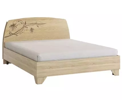 Двуспальная кровать Виктория (102, 219, 160х200 см, Жесткие, Светлое дерево, 147)