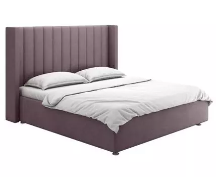Двуспальная кровать Вильма Люкс ПМ (142, 216, 180х200 см, Мягкие, Фиолетовый, 167/207)
