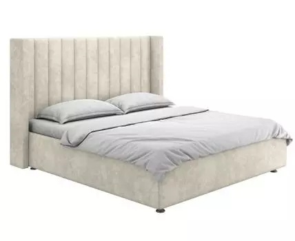 Двуспальная кровать Вильма Люкс ПМ (142, 216, 180х200 см, Мягкие, Белый, 167/207)