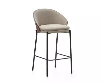 Eamy Светло-коричневый полубарный стул с отделкой из шпона ясеня