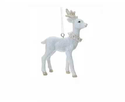 Елочное украшение Олененок белый