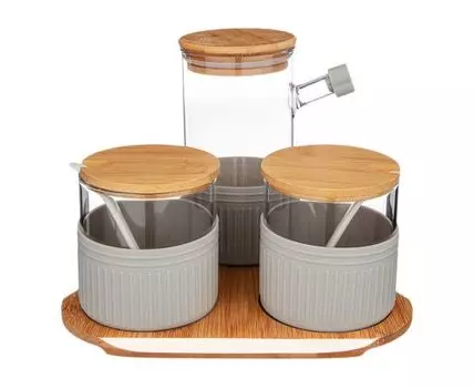 Емкость для хранения Basic (17, 21, Банки, Светлое дерево, 22)