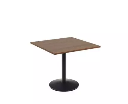 Esilda Стол с меламиновой отделкой под орех и черной металлической ножкой
