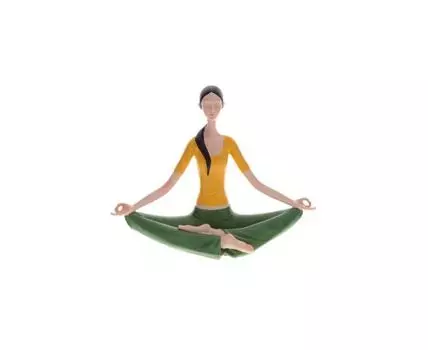 Фигурка декоративная Yoga (желтый, зеленый, 7,5)