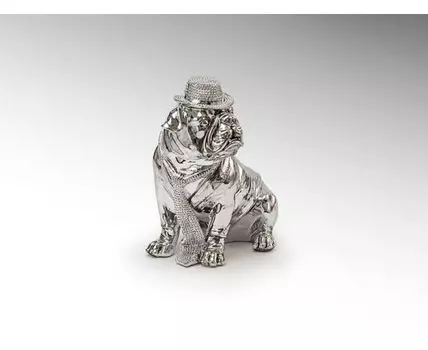 Фигурка маленькая Bulldog Hat хром