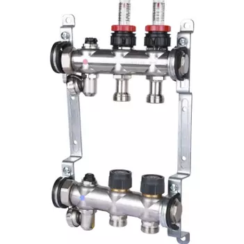 Фитинг. Коллектор Oventrop Multidis SF 2 со встроенными регулирующими вставками на 2 контура