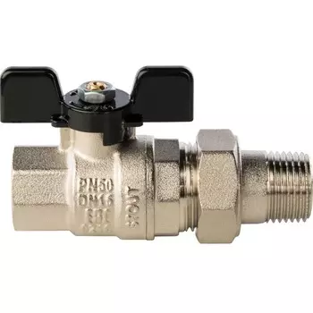 Фитинг. STOUT Кран шаровой полнопроходной ВР/НР ручка бабочка 1/2, американка