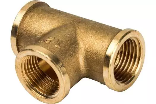 Фитинг. Тройник 1/2 ВР латунь