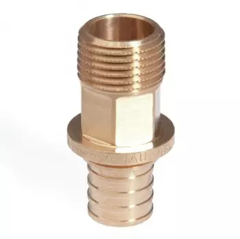 Фитинг. Угольник Rehau RX plus с накидной гайкой 20 мм x 1/2, бронза