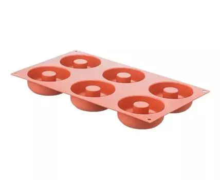 Форма для приготовления пончиков Donuts (оранжевый, 17,4)