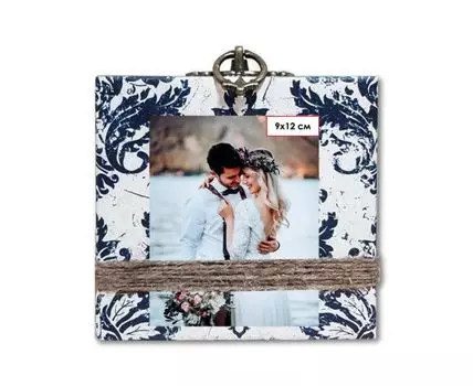 Фоторамка Синий Дамаск