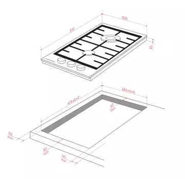 Газовая варочная панель FG 36 W