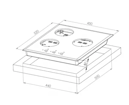 Газовая варочная панель FG 49 B