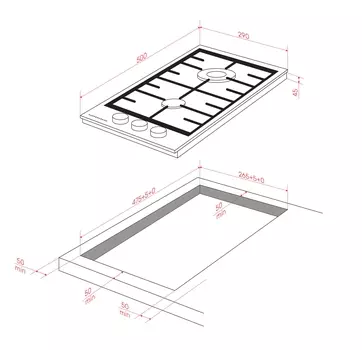 Газовая варочная панель FS 36 X