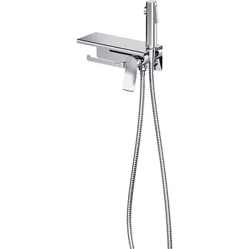 Гигиенический душ HAIBA HB55553 с держателем туал.бумаги и полочкой, хром