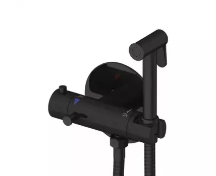 Гигиенический душ с термостатом Rose R915H, черный