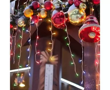 Гирлянда бахрома 1,8*0,5 м IP20 100-001 мульти