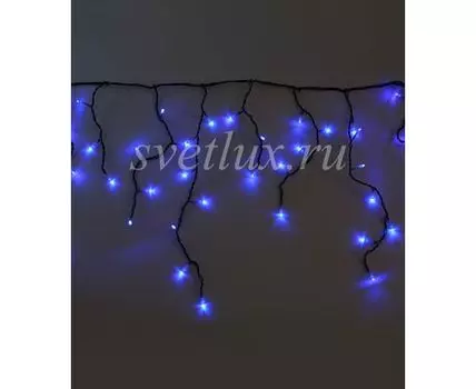 Гирлянда Бахрома 3,1 x 0,5 м Синяя 220В, 150 LED, Провод Черный ПВХ, IP54