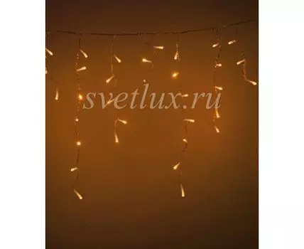 Гирлянда Бахрома 3,1 x 0,5 м Желтая 220В, 150 LED, Провод Прозрачный ПВХ, IP54