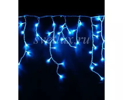 Гирлянда Бахрома 3 x 0,5 м Небесно-Голубая 220В, 150 LED, Провод Прозрачный Силикон, IP65