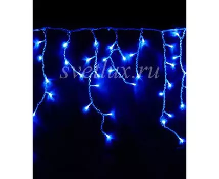 Гирлянда Бахрома 3 x 0,5 м Синяя 220В, 150 LED, Провод Прозрачный Силикон, IP65