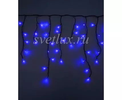 Гирлянда Бахрома 4,9 x 0,5 м Синяя 220В, 240 LED, Провод Черный ПВХ, IP54