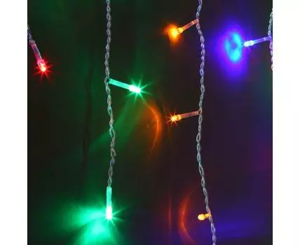 Гирлянда бахрома 64 LED, 1,8м, разноцветный