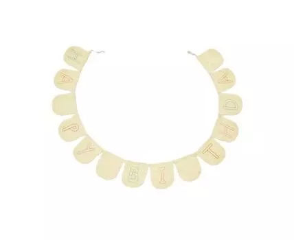 Гирлянда из белых и желтых лент Vilka 100% хлопок 250 см