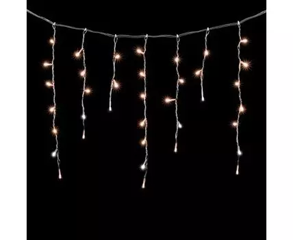 Гирлянда LTC Бахрома 4,9 x 0,5 м Экстра Тепло-Белая с Мерцанием Белого Диода 220В, 240 LED