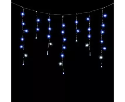 Гирлянда LTC Бахрома с Колпачком 3,1 x 0,5 м Синяя с Мерцанием Белого Диода 220В, 120 LED