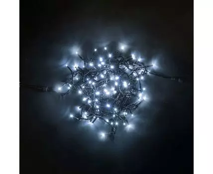 Гирлянда LTC Нить 10м Белая с Мерцанием Каждого Диода 24В, 100 LED