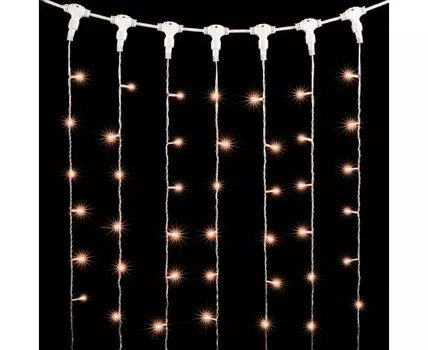 Гирлянда LTC Занавес 1 x 9 м Экстра Тепло-Белый 220В, 900 LED