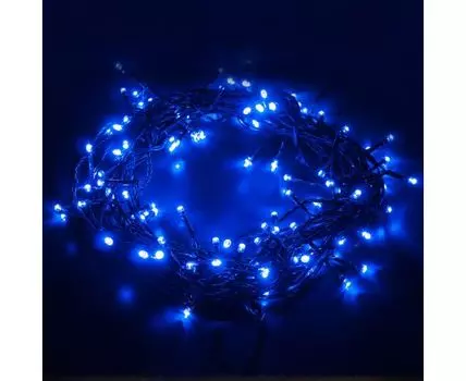 Гирлянда нить 100 led, 10м, голубой