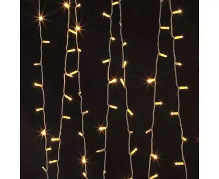 Гирлянда нить 100 led, 10м, теплый белый, мерцание