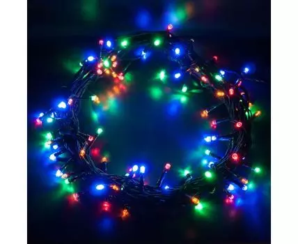 Гирлянда нить 50 LED, 5м, разноцветный