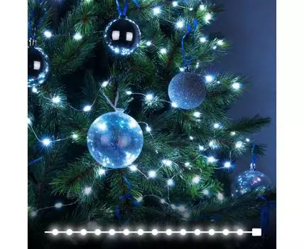 Гирлянда нить "роса" белый 10М IP20 400-009