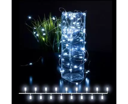 Гирлянда нить "Роса" белый 5м IP20 400-007 белый