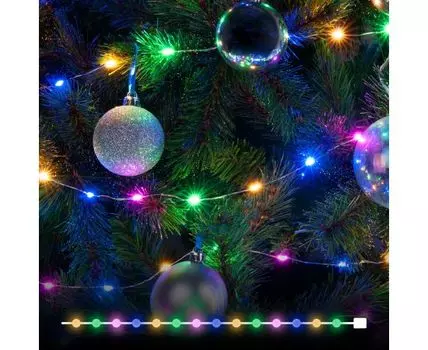 Гирлянда нить роса мульти 10М IP20 Eurosvet 400-009