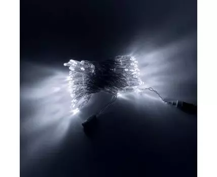 Гирлянда Нить с Колпачком 10м Белая 24В, 100 LED, Провод Прозрачный ПВХ, IP65