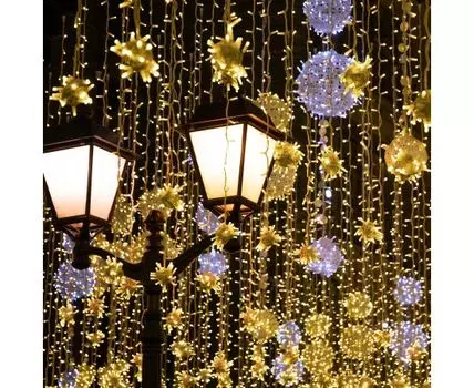 Гирлянда нить с мерцанием 10м IP65 400-101 белый