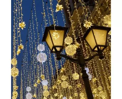 Гирлянда нить с мерцанием 10м IP65 400-101 теплый белый