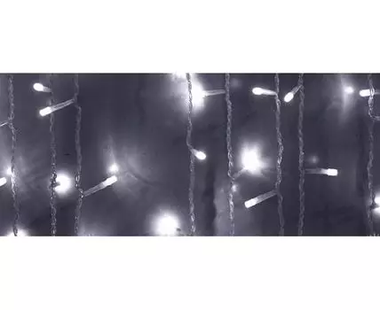 Гирлянда Занавес 1 x 6 м Белый 220В, 600 LED, Провод Прозрачный ПВХ, IP54